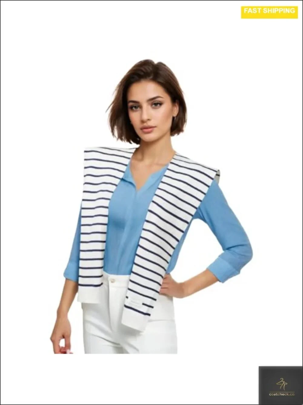 Knitted Sweater Shawl Wrap with Sleeves Lightweight Shoulder Cape Scarf